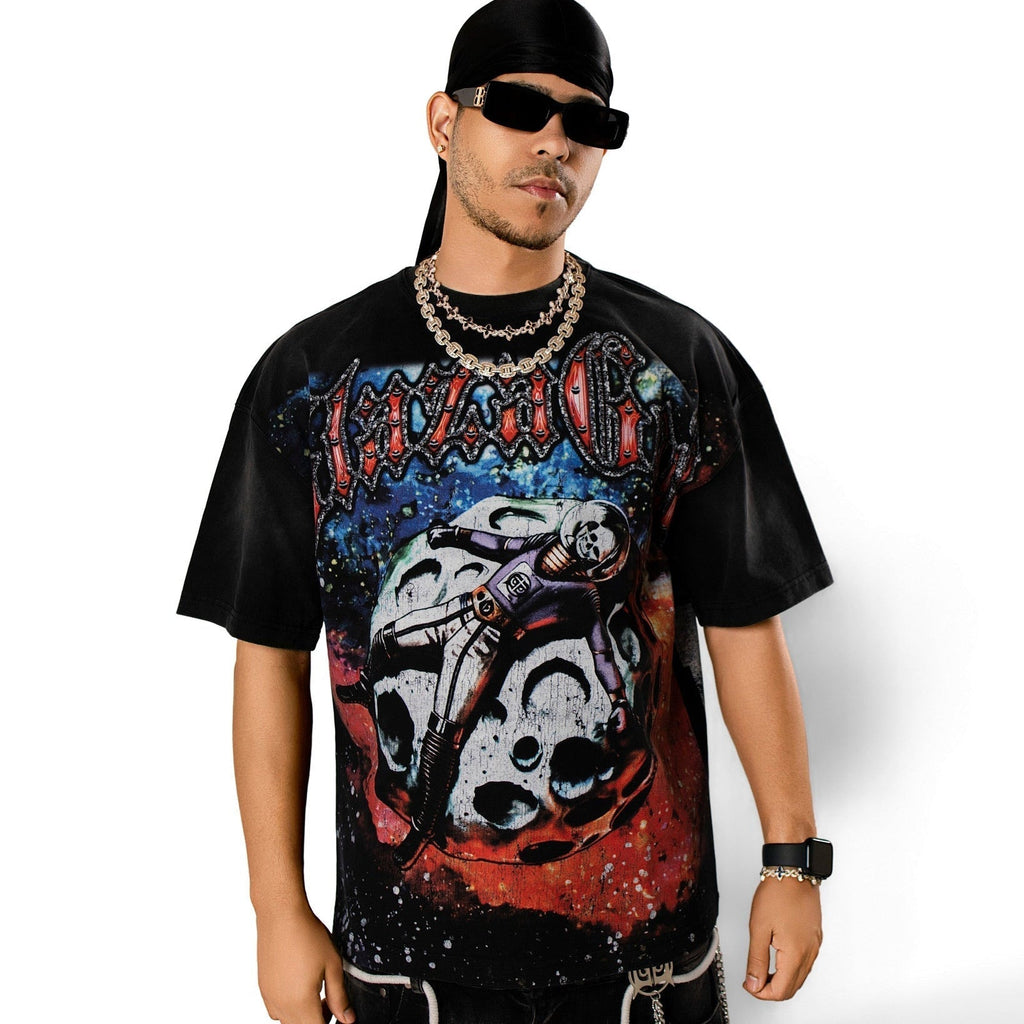 GLAZA GOD Super- Heavyweight Acid Wash Oversized Tee