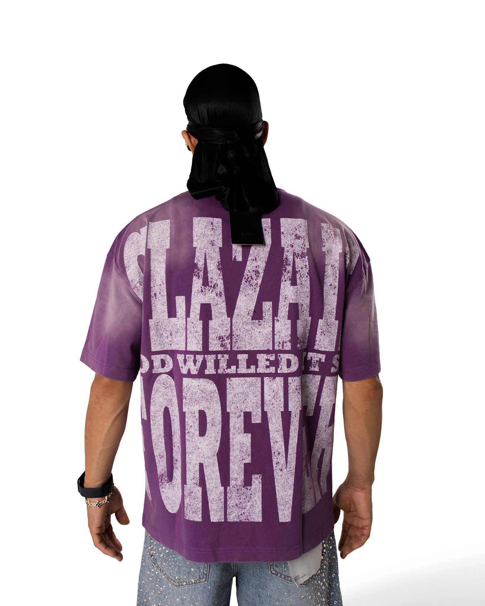 GLAZA GOD Support -Heavyweight Acid Wash Oversized Tee