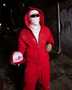 GLAZA GOD Sweatshirt Sets - RED