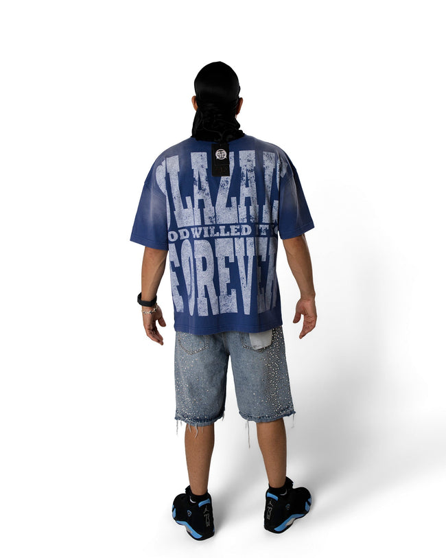 GLAZA GOD Aircraft- Heavyweight Acid Wash Oversized Tee Main Image