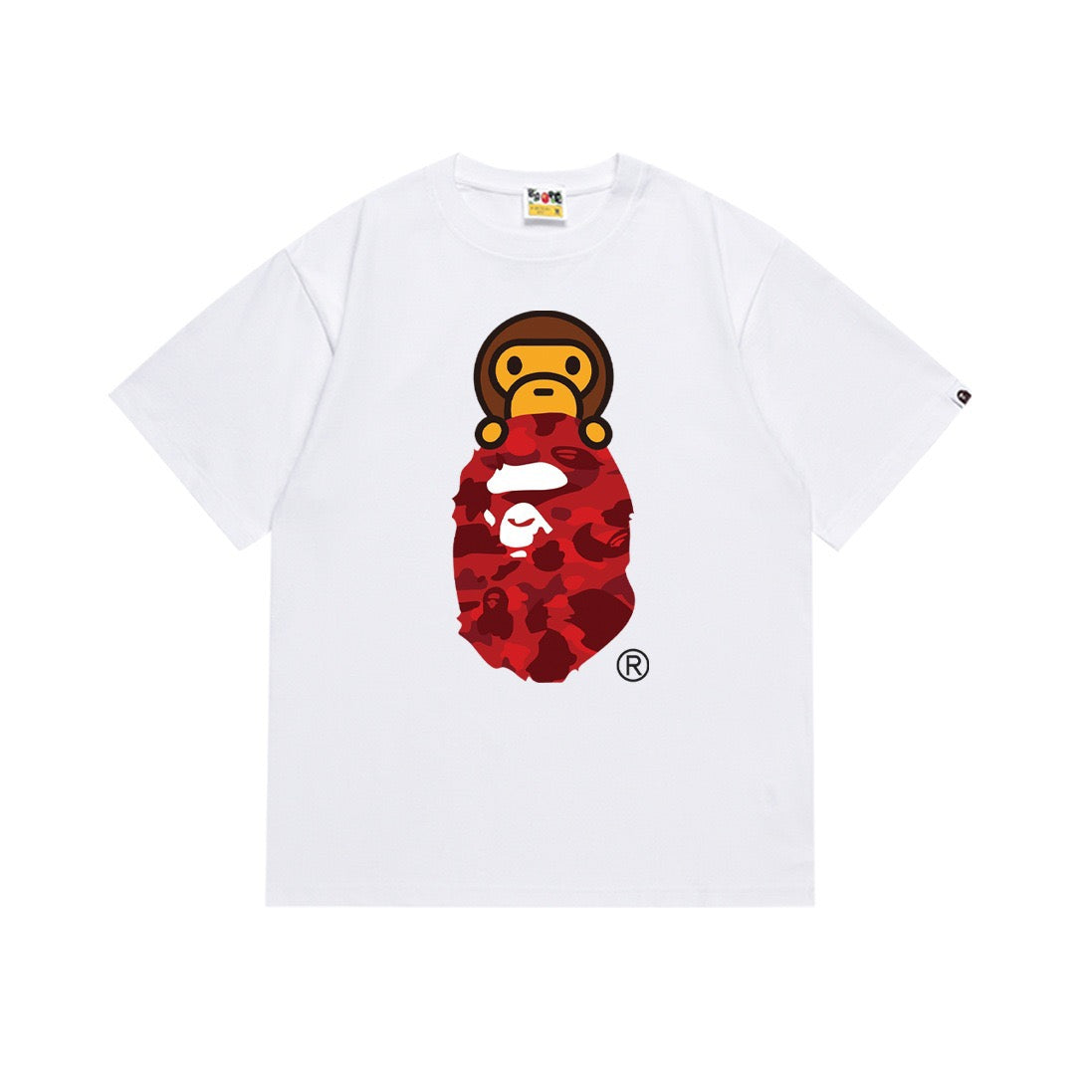 BAPE Red Camo Ape Head Graphic T-Shirt