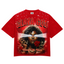 GLAZA GOD Flowers - Heavyweight Terry Oversized Tee- Red