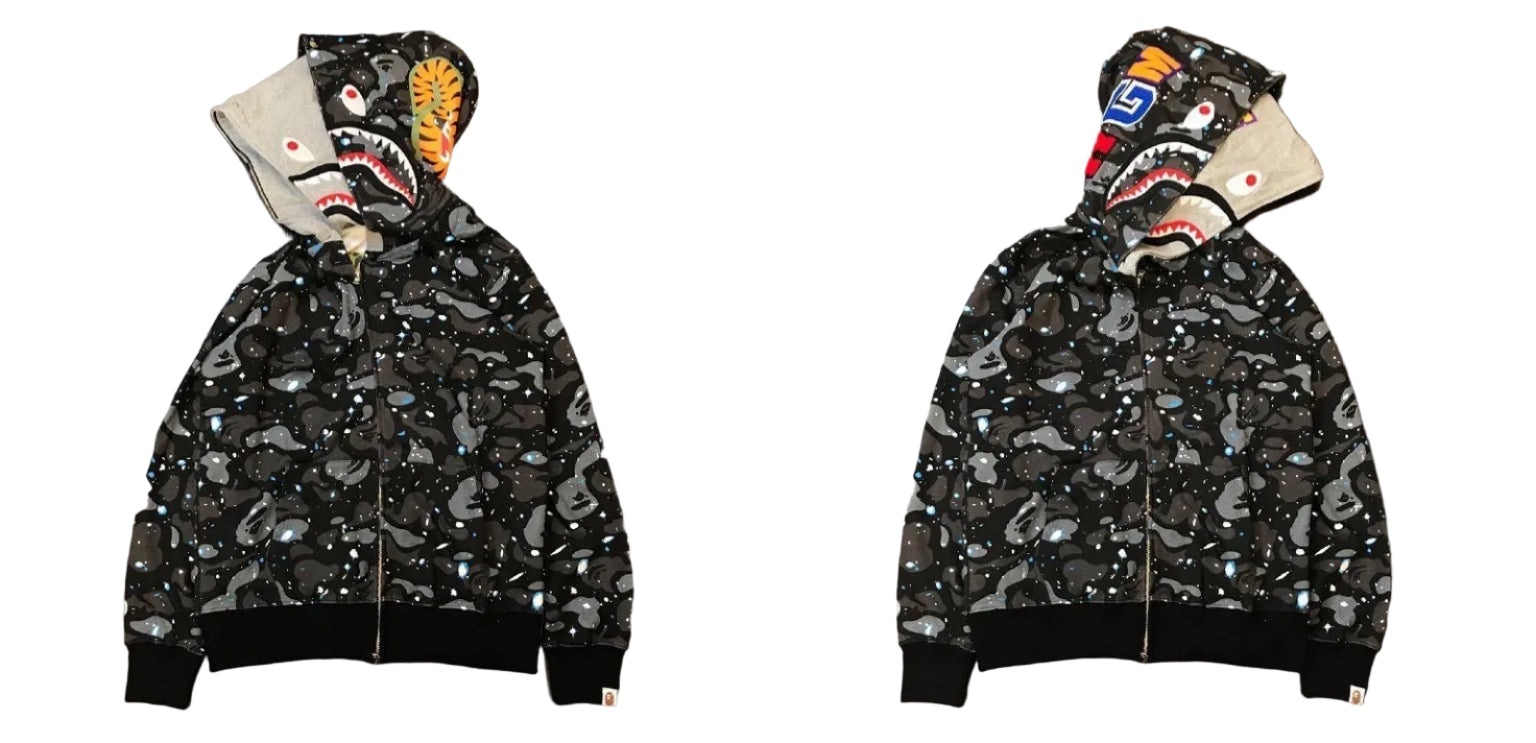 BAPE Shark Camo Full Zip Hoodie