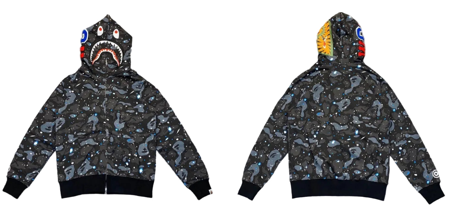 BAPE Shark Galaxy Camo Full Zip Hoodie