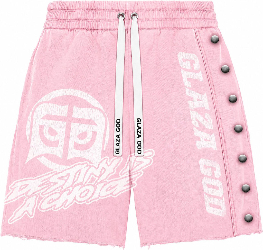 GLAZA GOD Heavyweight French Terry Shorts – ROSE Wash