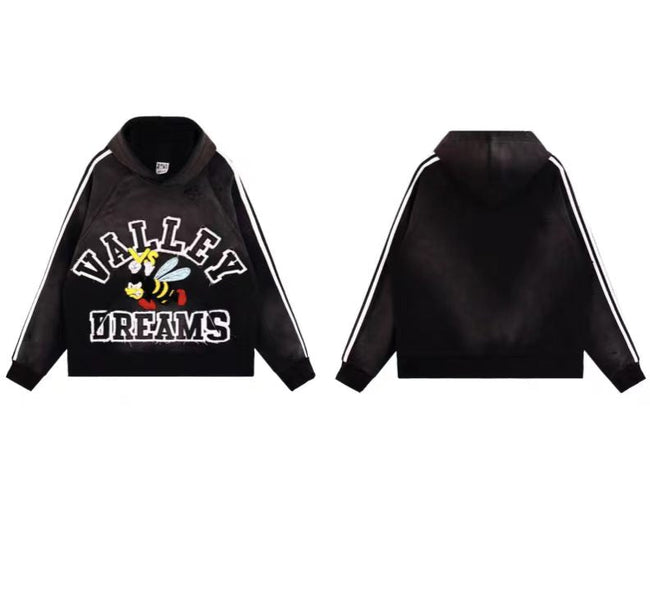 Vale Forever Vintage Bee Graphic Hoodie & Striped Sweatpants Set Main Image
