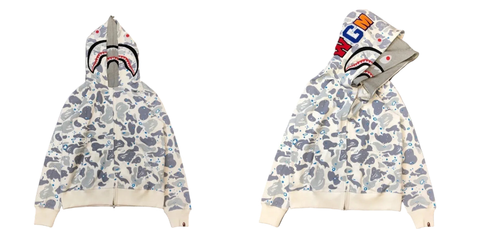 BAPE Shark Ice Camo Full Zip Hoodie
