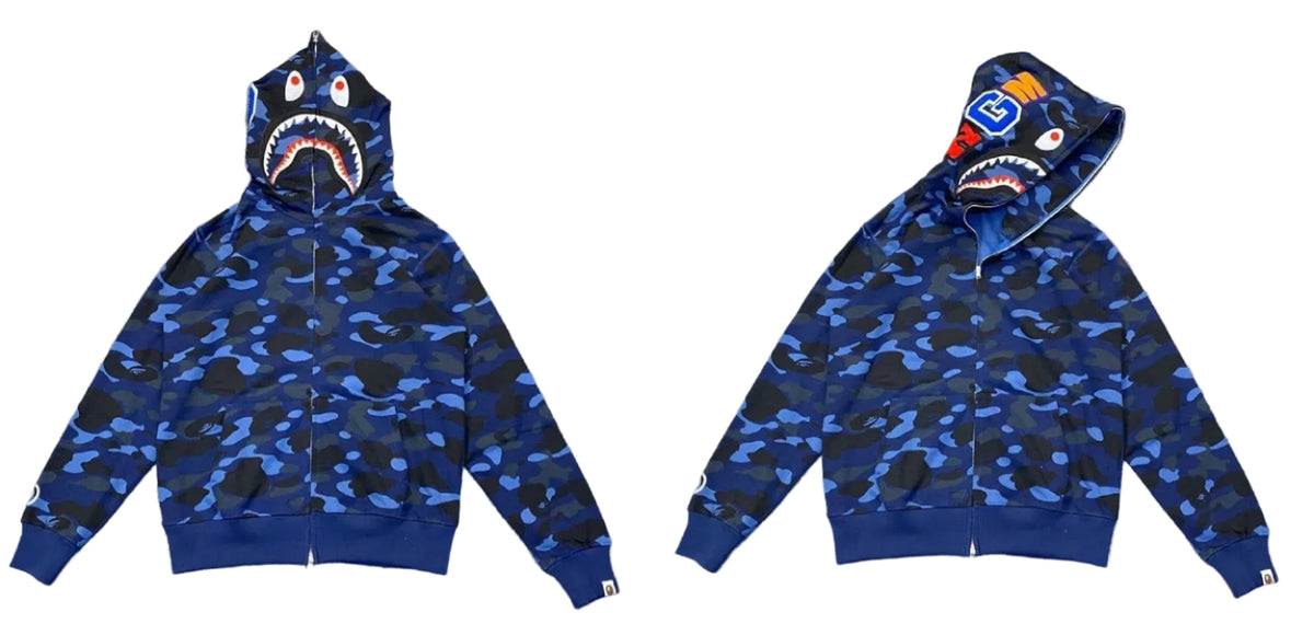 BAPE Shark Camo Full Zip Hoodie