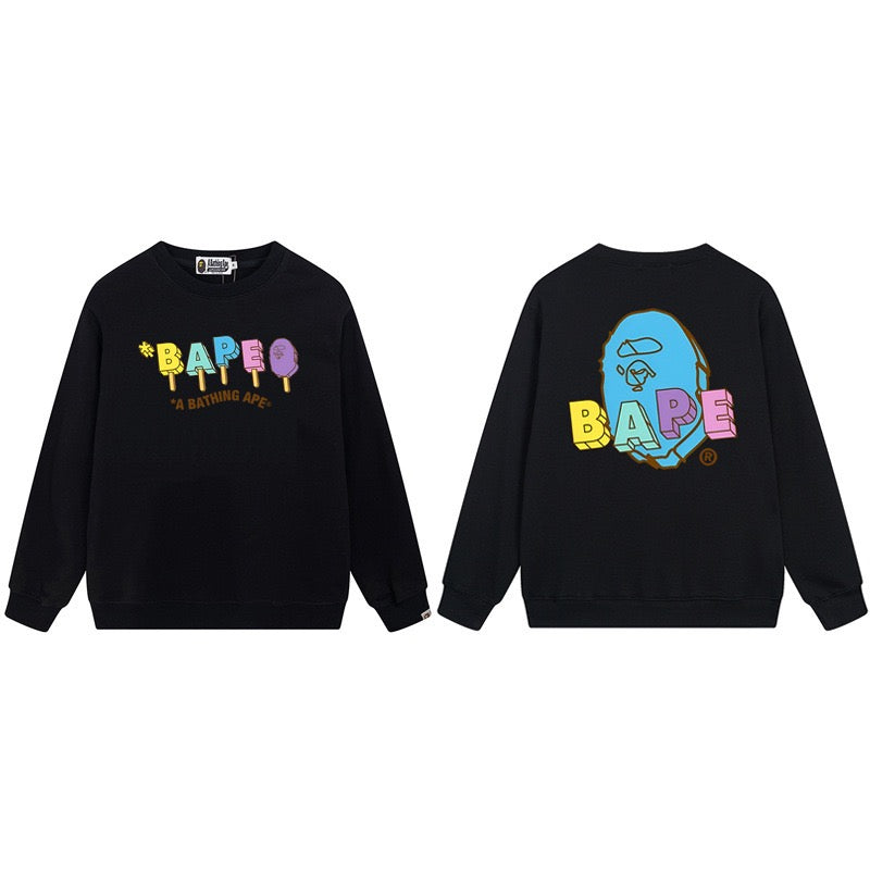 BAPE Color Logo Ape Head Crewneck Sweatshirt