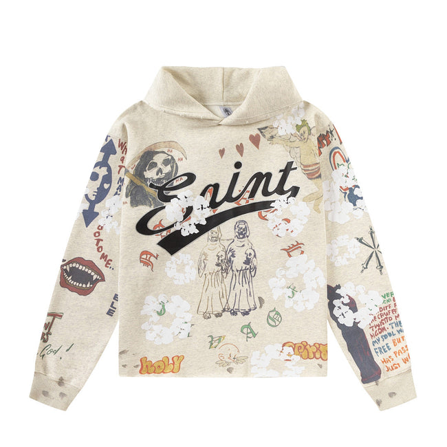 Saint Michael ST126 Full Graphic Collage Hoodie Hover Image