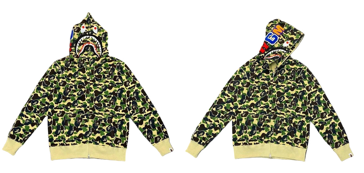 BAPE Shark Camo Full Zip Hoodie