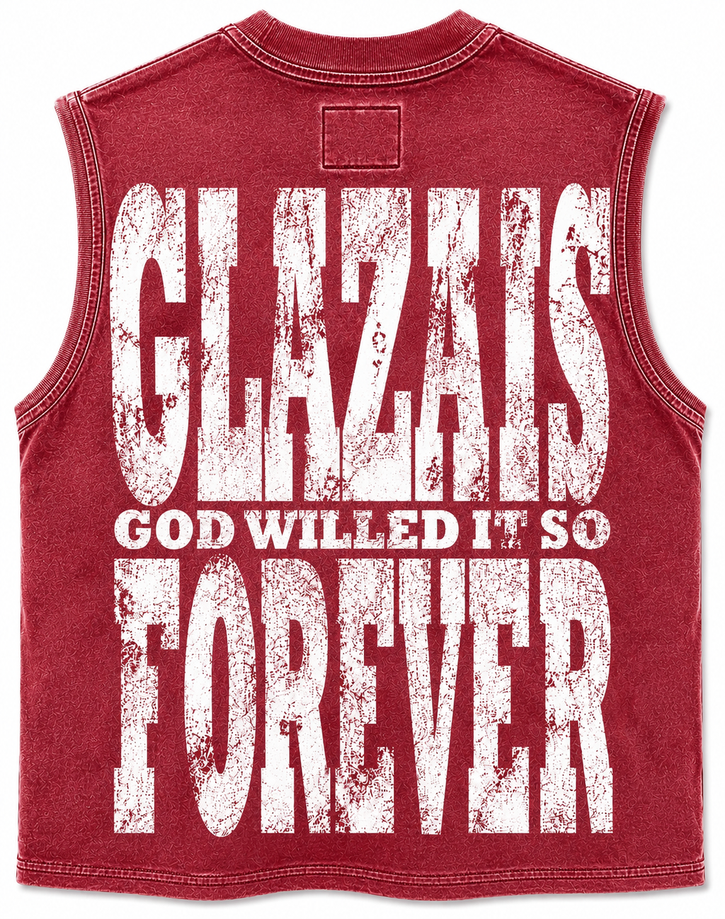 GLAZA GOD HERO – Heavyweight Acid Wash Sleeveless Tee