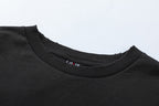 Saint Michael Fire Graphic & Sleeve Print Sweatshirt