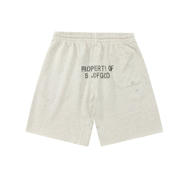 Saint Michael Praying Hands & Bold Lettering Sweat Shorts Main Image