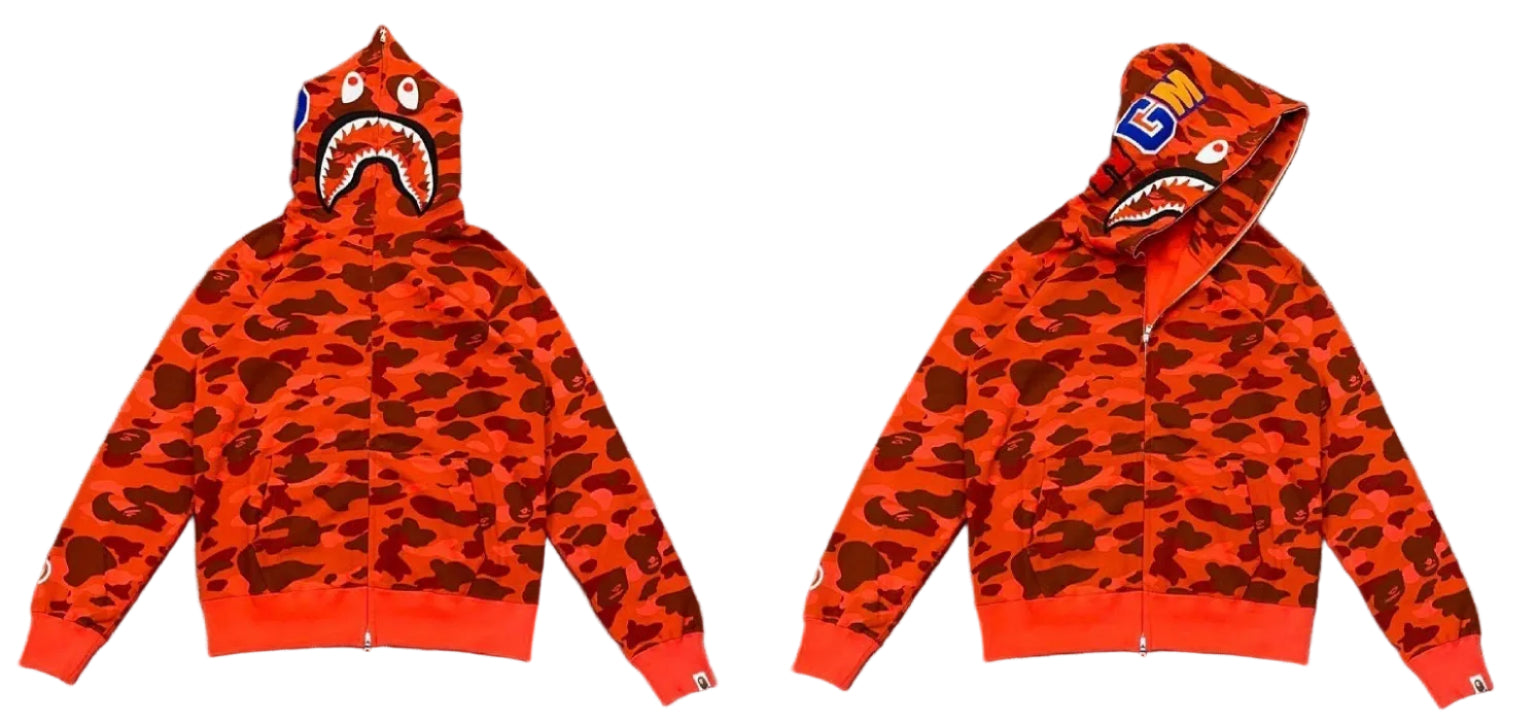 BAPE Shark Camo Full Zip Hoodie