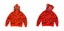BAPE Shark Camo Full Zip Hoodie Red Camo