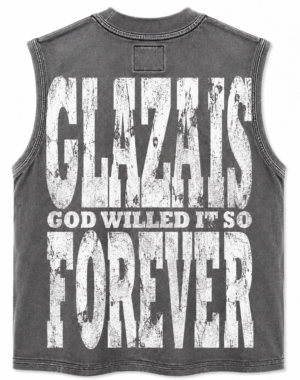 GLAZA GOD Nave – Heavyweight Acid Wash Sleeveless Tee
