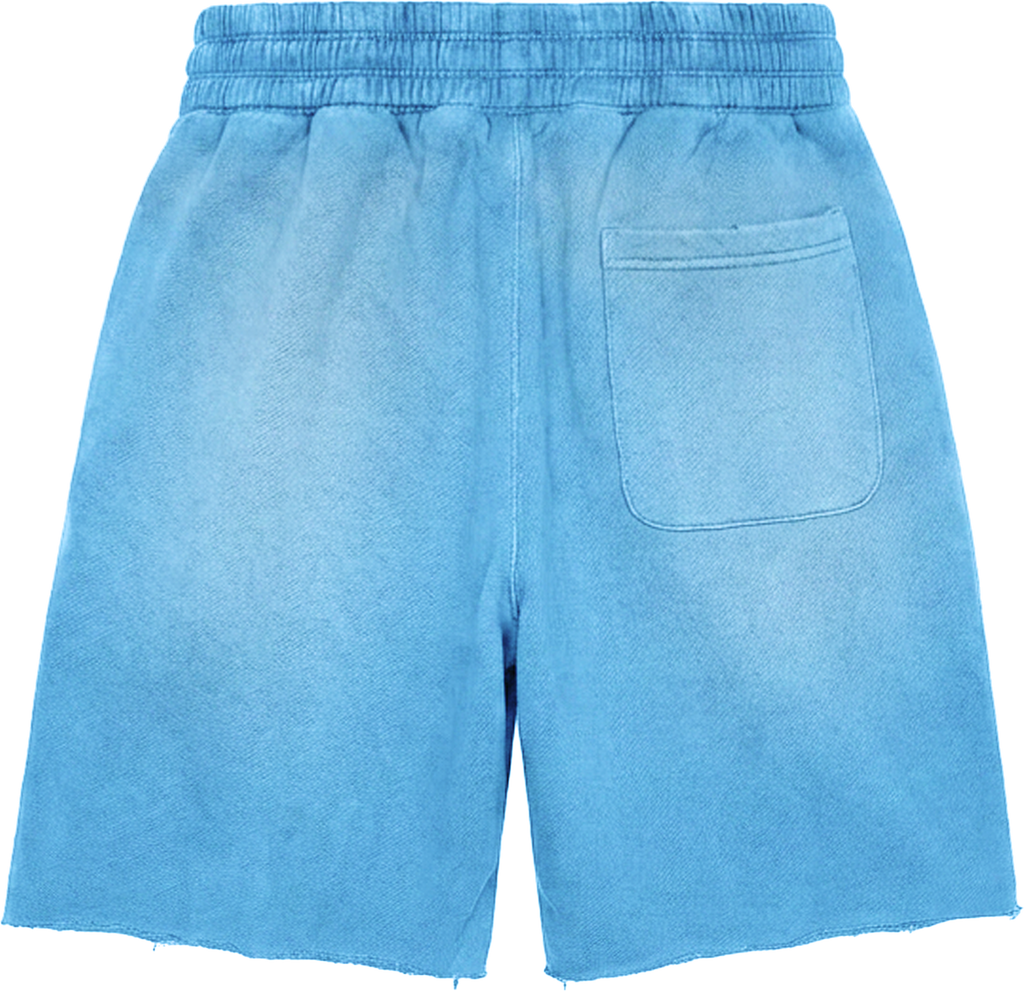 GLAZA GOD Heavyweight French Terry Shorts – Blue Wash
