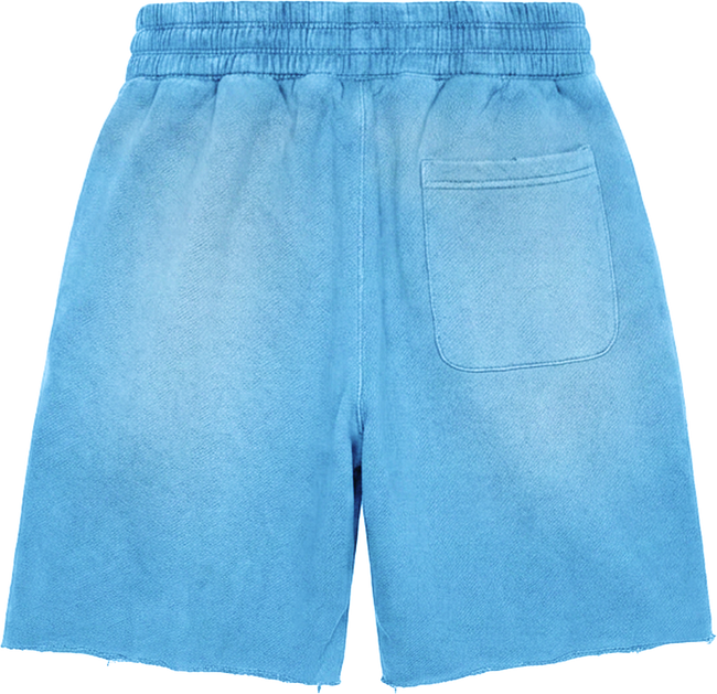 GLAZA GOD Heavyweight French Terry Shorts – Blue Wash Main Image