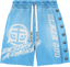 GLAZA GOD Heavyweight French Terry Shorts – Blue Wash