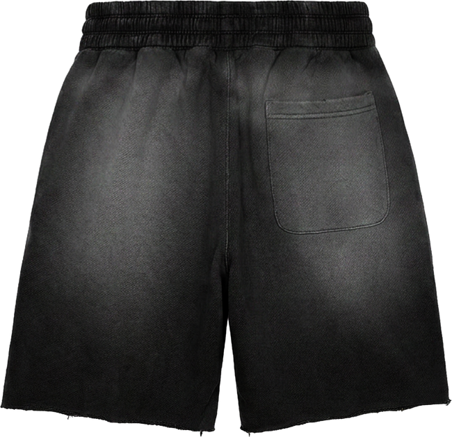 GLAZA GOD Heavyweight French Terry Shorts – BLACK Wash Main Image