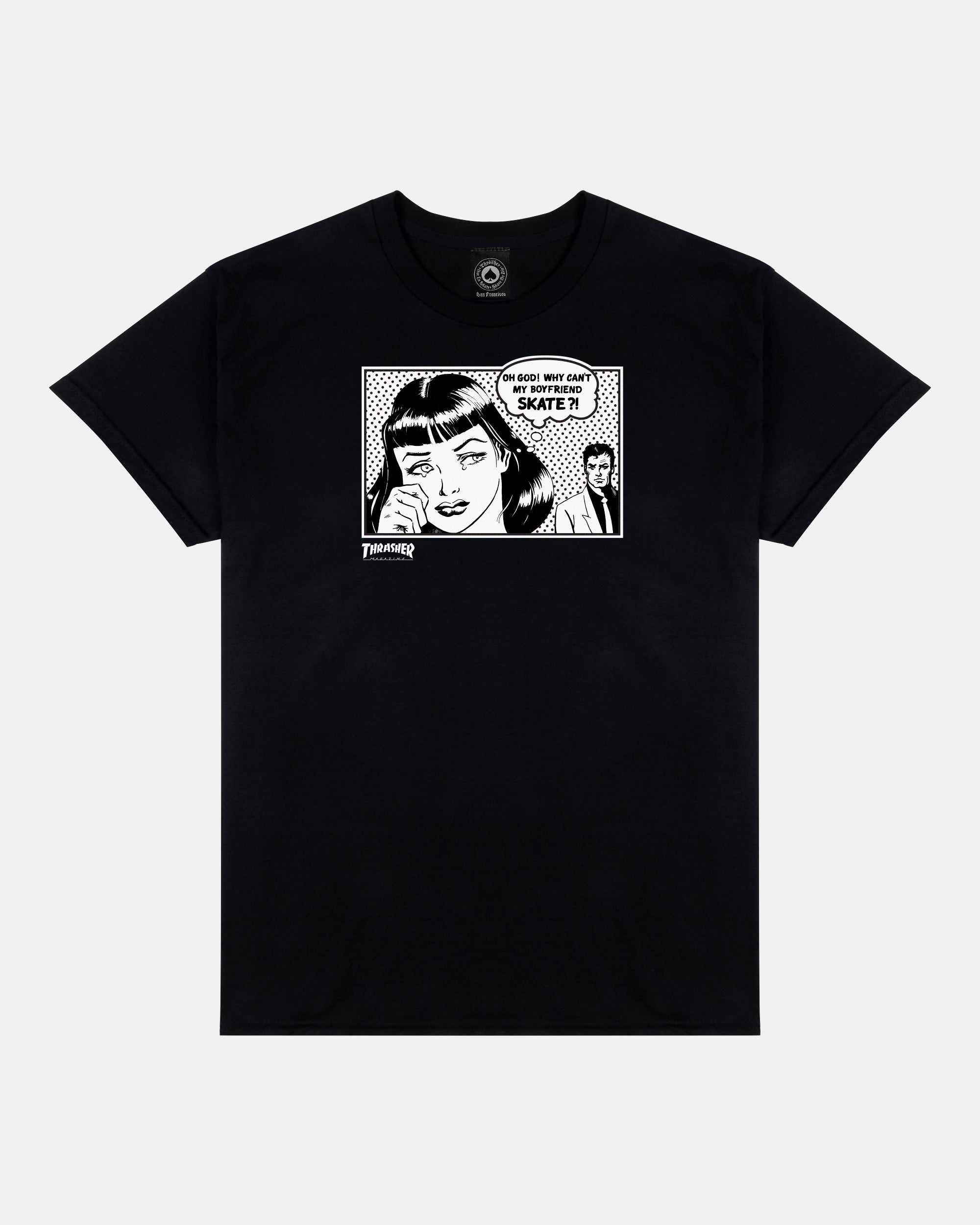 Thrasher BOYFRIEND - TSHIRT - BLACK