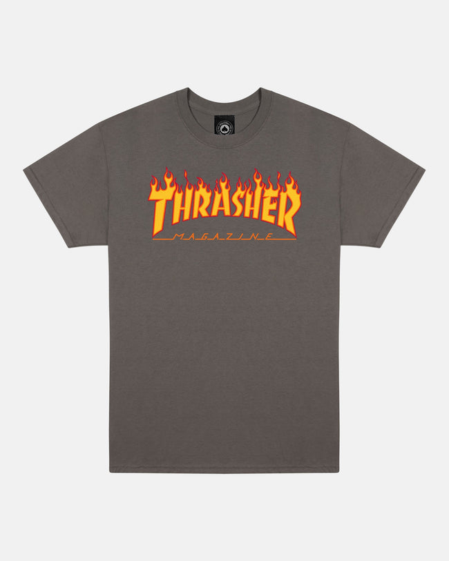 Thrasher FLAME - TSHIRT - CHARCOAL Hover Image