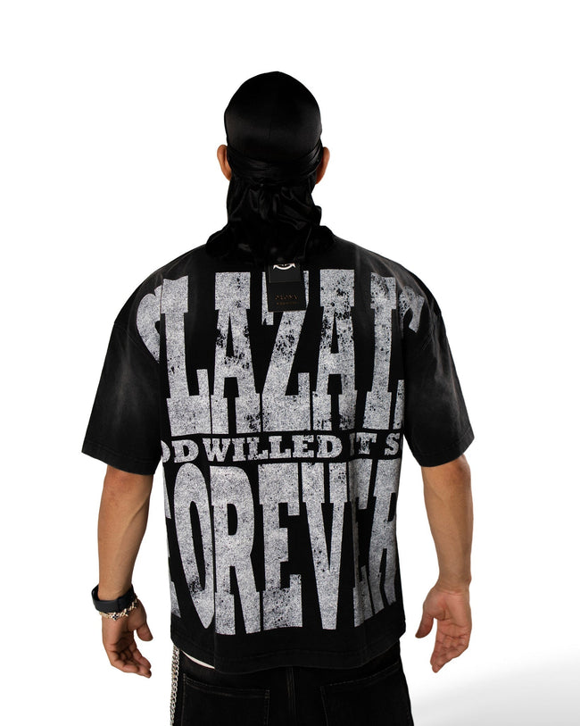 GLAZA GOD Super- Heavyweight Acid Wash Oversized Tee Main Image
