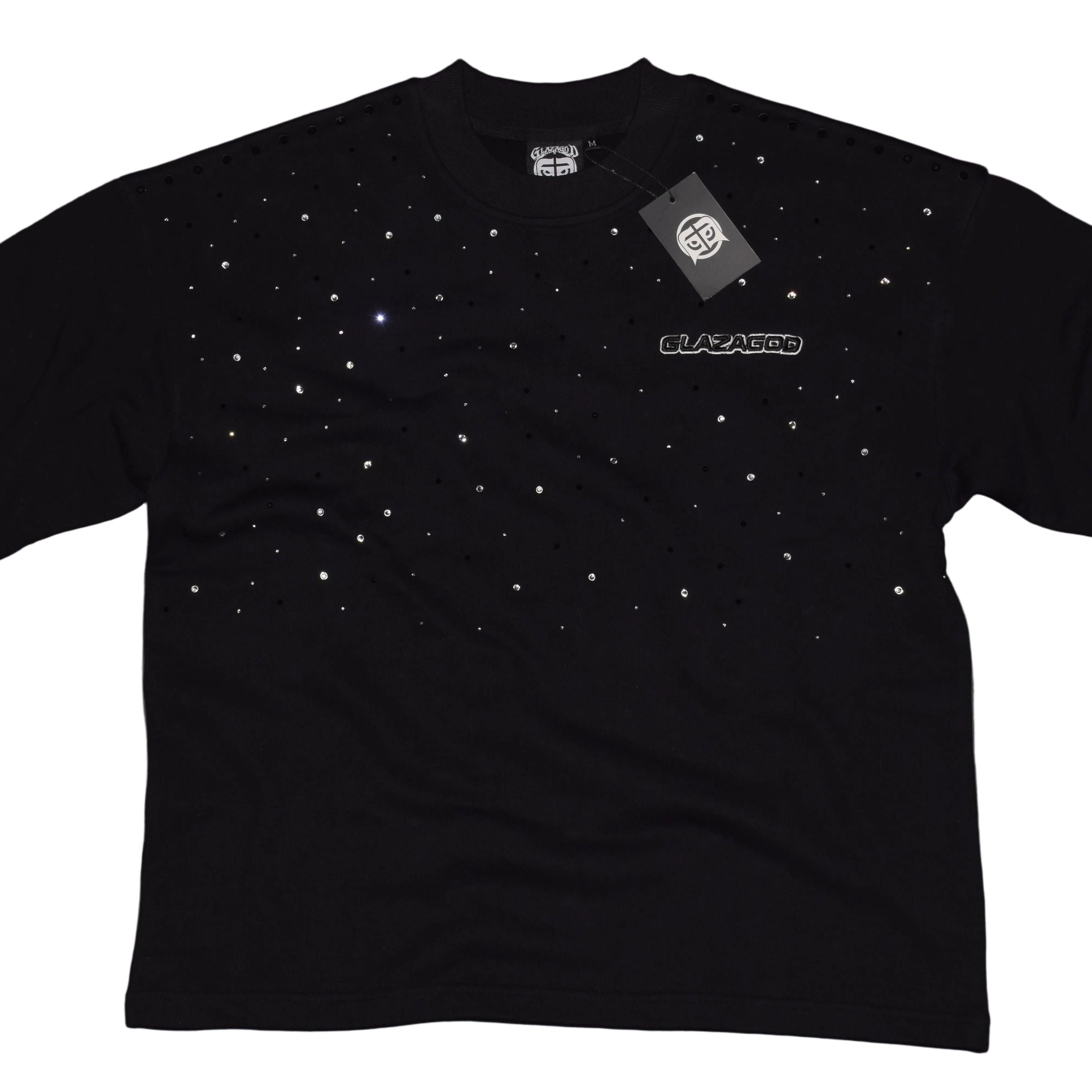 GLAZA GOD Border - T-Shirt Oversized-BLACK VOL.221