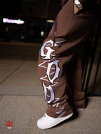 GLAZA GOD Sweatshirt Sets -BROWN