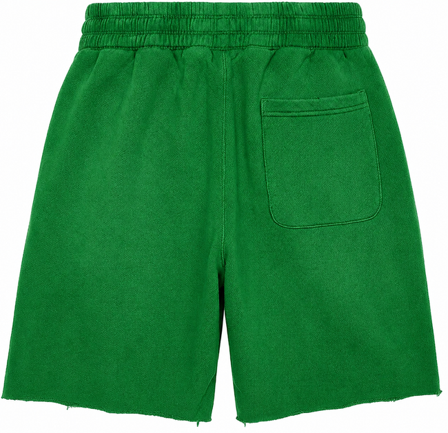 GLAZA GOD Heavyweight French Terry Shorts – Green Wash Main Image