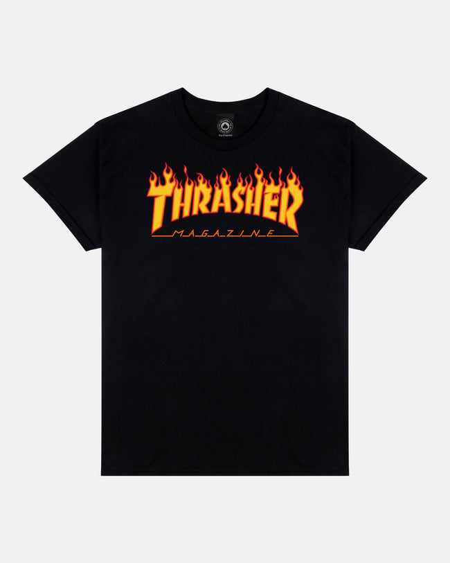 Thrasher FLAME - TSHIRT - BLACK Hover Image