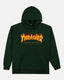 Thrasher FLAME - HOODIE - FOREST GREEN