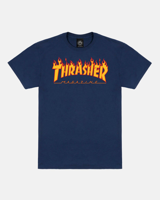 Thrasher FLAME - TSHIRT - NAVY Hover Image