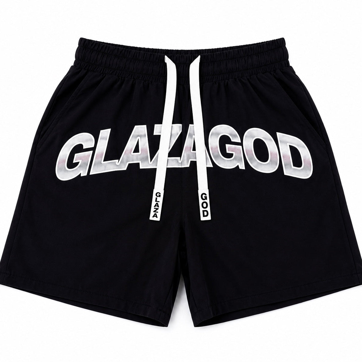 GLAZA GOD Short Waterproof Premium - Heavyweight Streetwear -BLACK
