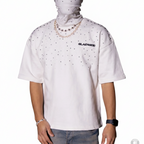 GLAZA GOD Borders - T-Shirt Oversized-WHITE vol.33