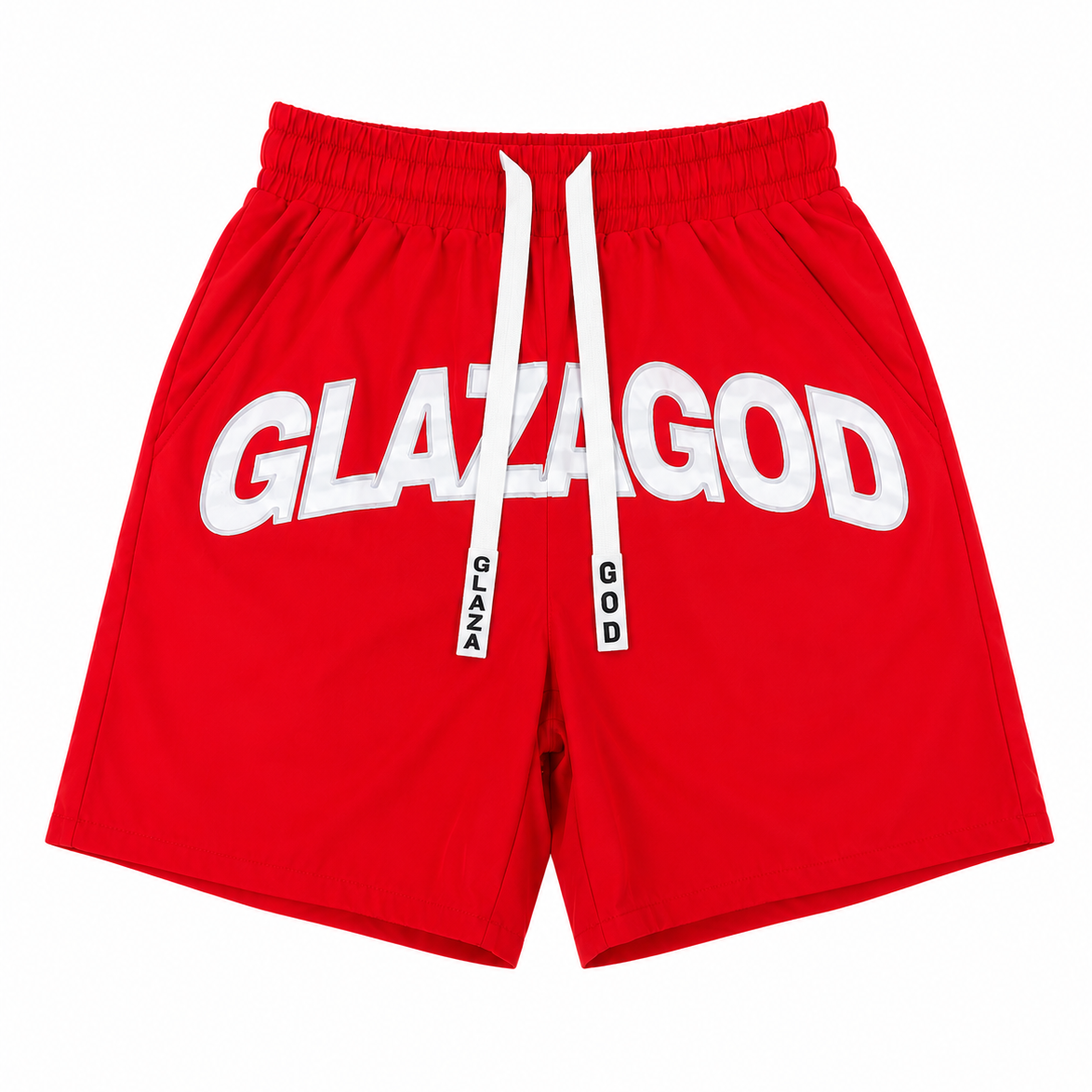 GLAZA GOD Short Waterproof Premium - Heavyweight Streetwear -RED