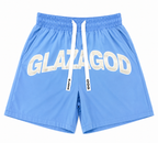 GLAZA GOD Short Waterproof Premium - Heavyweight Streetwear -BLUE