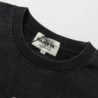 Majestik “Fearless” Angel & Demon Rhinestone Vintage Tee（Black）