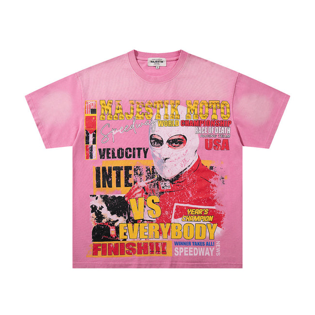 Majestik “Moto vs. Everybody” Vintage Pink Tee Hover Image