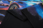 Majestik “Neon Supercars” Rhinestone Graphic Tee