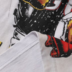 Majestik “The World” Football Bear Rhinestone Vintage Tee