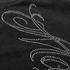 Majestik “Gridiron Dawg” Football Player & Bulldog Rhinestone Vintage Tee