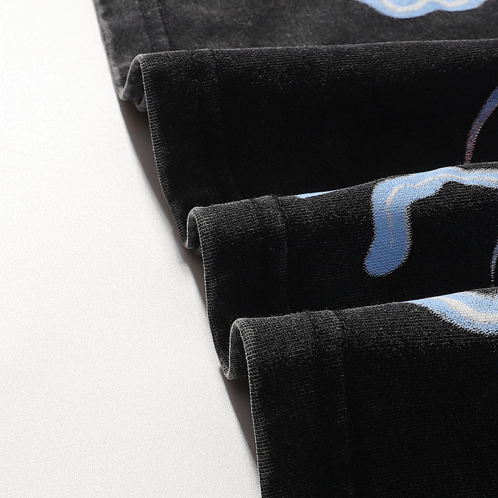 Majestik “Fearless” Astronaut & Skeleton Rhinestone Vintage Tee