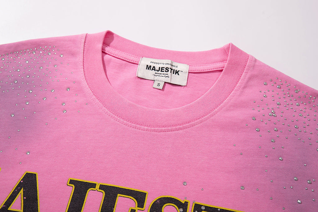 Majestik “Department” Cowboy Skeleton Rhinestone Tee