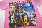 Majestik “Department” Cowboy Skeleton Rhinestone Tee