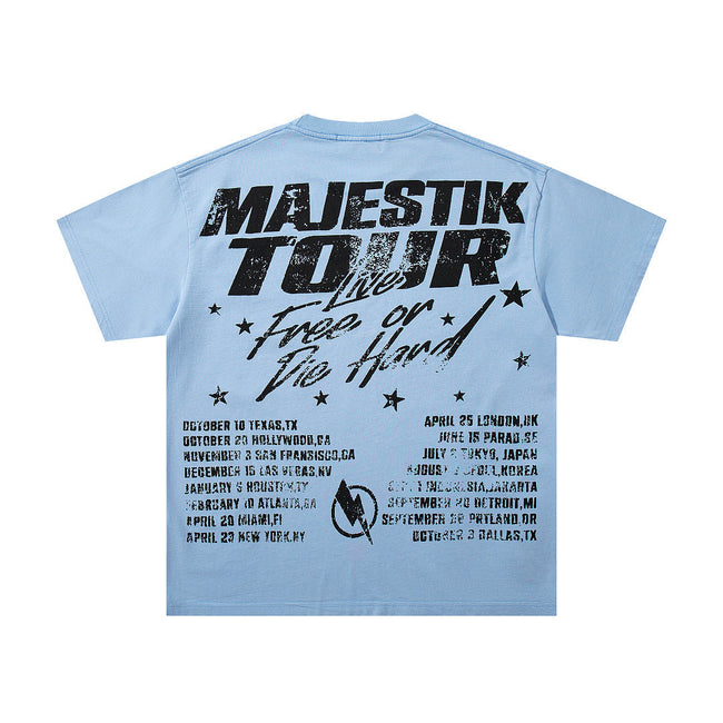 Majestik “Moto Club World Tour” Vintage Wash Tee Main Image