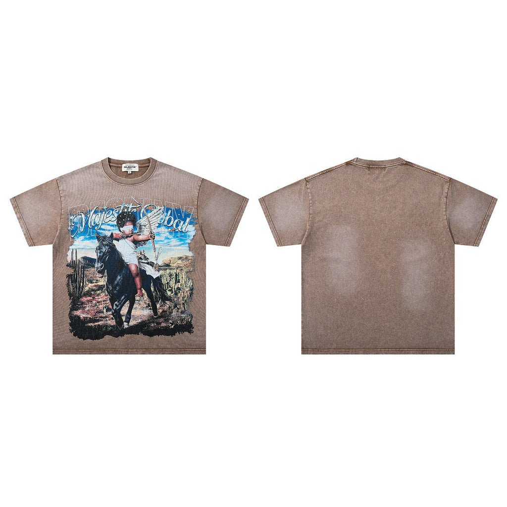Majestik “Majestic Global” Vintage Wash Tee