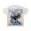 Majestik “Athletic” Eagle Rhinestone Vintage Tee（White）