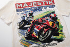 Majestik “World Tour” Motorcycle Racing Rhinestone Vintage Tee
